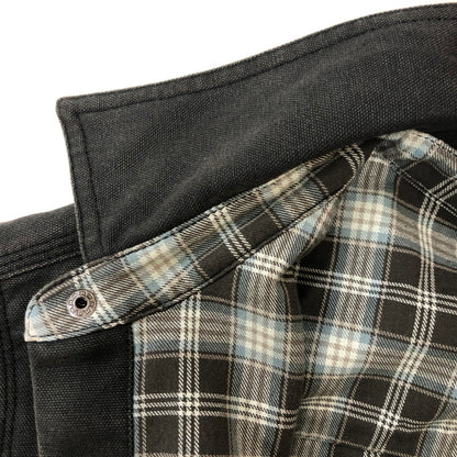 【中古品】【メンズ】 STUSSY ステューシー 25SS HEAVY WASHED CANVAS SHIRT 1110355 ストーンウオッシュ コットンキャンバス シャツジャケット ライトアウター 142-250404-kk-11-fuz サイズ：S カラー：ブラック 万代Net店
