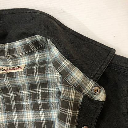 【中古品】【メンズ】 STUSSY ステューシー 25SS HEAVY WASHED CANVAS SHIRT 1110355 ストーンウオッシュ コットンキャンバス シャツジャケット ライトアウター 142-250404-kk-11-fuz サイズ：S カラー：ブラック 万代Net店