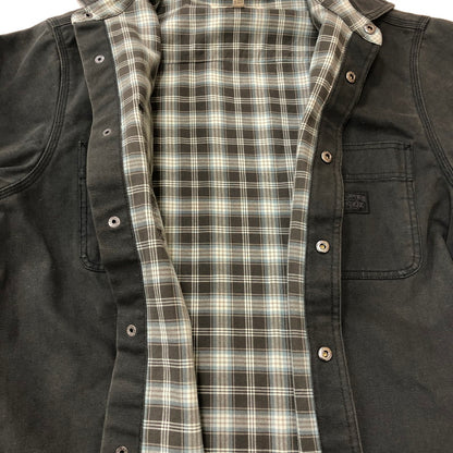 【中古品】【メンズ】 STUSSY ステューシー 25SS HEAVY WASHED CANVAS SHIRT 1110355 ストーンウオッシュ コットンキャンバス シャツジャケット ライトアウター 142-250404-kk-11-fuz サイズ：S カラー：ブラック 万代Net店
