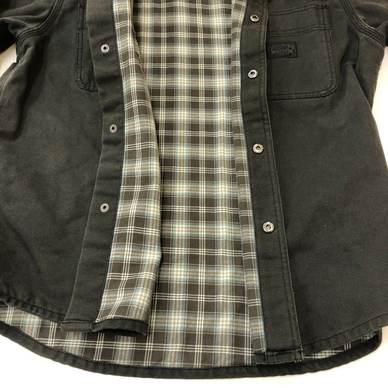 【中古品】【メンズ】 STUSSY ステューシー 25SS HEAVY WASHED CANVAS SHIRT 1110355 ストーンウオッシュ コットンキャンバス シャツジャケット ライトアウター 142-250404-kk-11-fuz サイズ：S カラー：ブラック 万代Net店