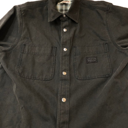 【中古品】【メンズ】 STUSSY ステューシー 25SS HEAVY WASHED CANVAS SHIRT 1110355 ストーンウオッシュ コットンキャンバス シャツジャケット ライトアウター 142-250404-kk-11-fuz サイズ：S カラー：ブラック 万代Net店