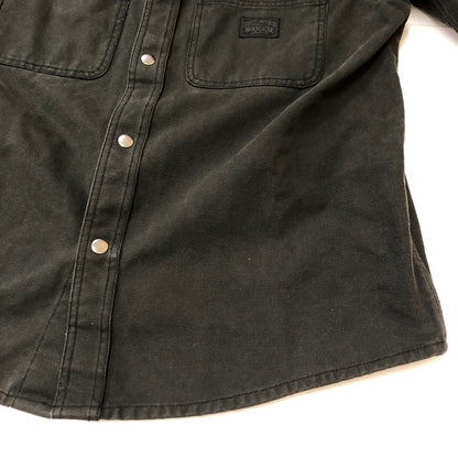 【中古品】【メンズ】 STUSSY ステューシー 25SS HEAVY WASHED CANVAS SHIRT 1110355 ストーンウオッシュ コットンキャンバス シャツジャケット ライトアウター 142-250404-kk-11-fuz サイズ：S カラー：ブラック 万代Net店