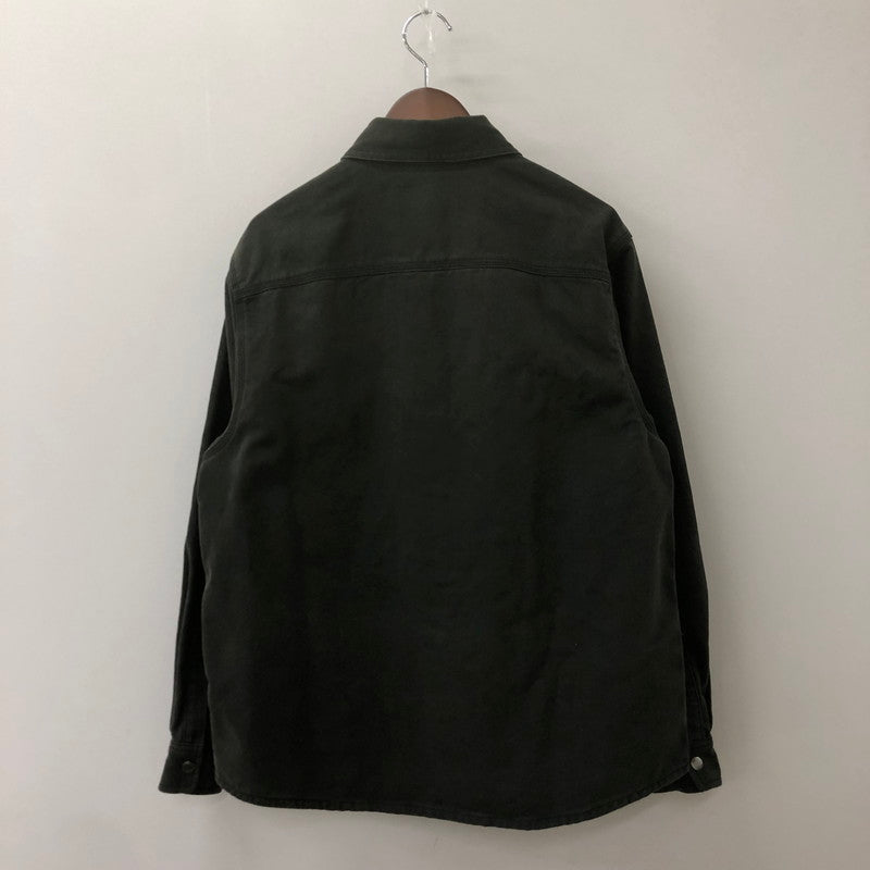 【中古品】【メンズ】 STUSSY ステューシー 25SS HEAVY WASHED CANVAS SHIRT 1110355 ストーンウオッシュ コットンキャンバス シャツジャケット ライトアウター 142-250404-kk-11-fuz サイズ：S カラー：ブラック 万代Net店