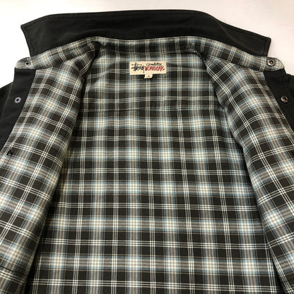 【中古品】【メンズ】 STUSSY ステューシー 25SS HEAVY WASHED CANVAS SHIRT 1110355 ストーンウオッシュ コットンキャンバス シャツジャケット ライトアウター 142-250404-kk-11-fuz サイズ：S カラー：ブラック 万代Net店