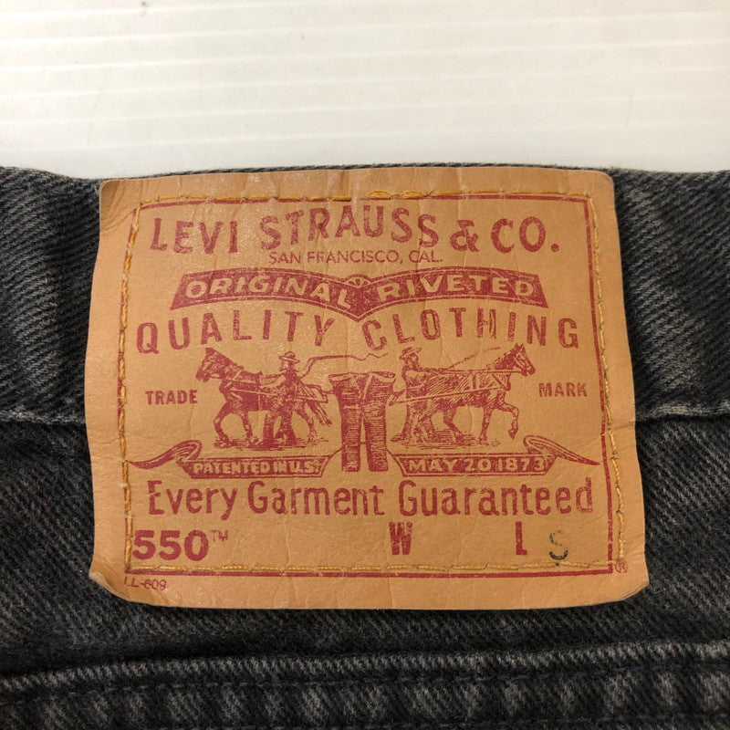 【中古品】【メンズ/レディース】 Levi's リーバイス 00's 550 RELAXED FIT TAPERED DENIM PANT 00年代 550 リラックスフィット テーパードデニムパンツ ボトムス 先染めブラック 156-250406-kk-26-tei サイズ：14 カラー：ブラック 万代Net店