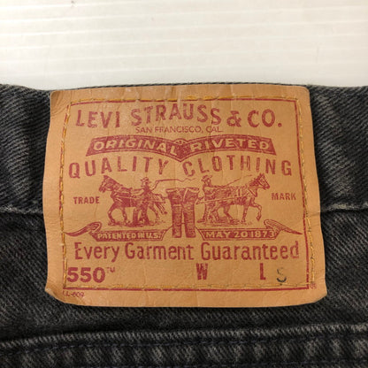 【中古品】【メンズ/レディース】 Levi's リーバイス 00's 550 RELAXED FIT TAPERED DENIM PANT 00年代 550 リラックスフィット テーパードデニムパンツ ボトムス 先染めブラック 156-250406-kk-26-tei サイズ：14 カラー：ブラック 万代Net店