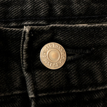 【中古品】【メンズ/レディース】 Levi's リーバイス 00's 550 RELAXED FIT TAPERED DENIM PANT 00年代 550 リラックスフィット テーパードデニムパンツ ボトムス 先染めブラック 156-250406-kk-26-tei サイズ：14 カラー：ブラック 万代Net店