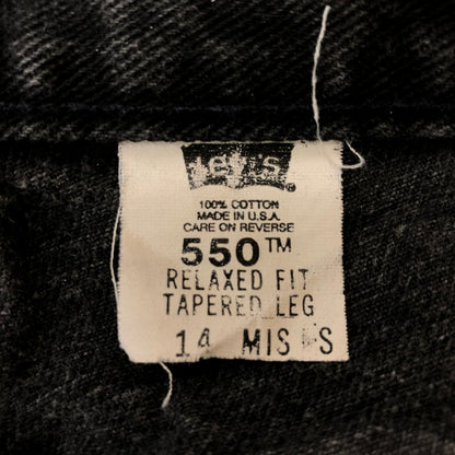 【中古品】【メンズ/レディース】 Levi's リーバイス 00's 550 RELAXED FIT TAPERED DENIM PANT 00年代 550 リラックスフィット テーパードデニムパンツ ボトムス 先染めブラック 156-250406-kk-26-tei サイズ：14 カラー：ブラック 万代Net店
