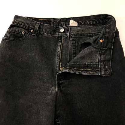 【中古品】【メンズ/レディース】 Levi's リーバイス 00's 550 RELAXED FIT TAPERED DENIM PANT 00年代 550 リラックスフィット テーパードデニムパンツ ボトムス 先染めブラック 156-250406-kk-26-tei サイズ：14 カラー：ブラック 万代Net店