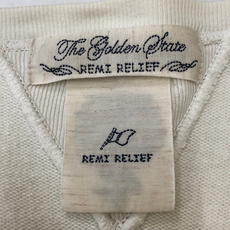 【中古品】【メンズ】 REMI RELIEF レミレリーフ COTTON CREWNECK SWEAT コットン クルーネックスウェット トップス トレーナー 145-250411-kk-08-tei サイズ：M カラー：ホワイト 万代Net店