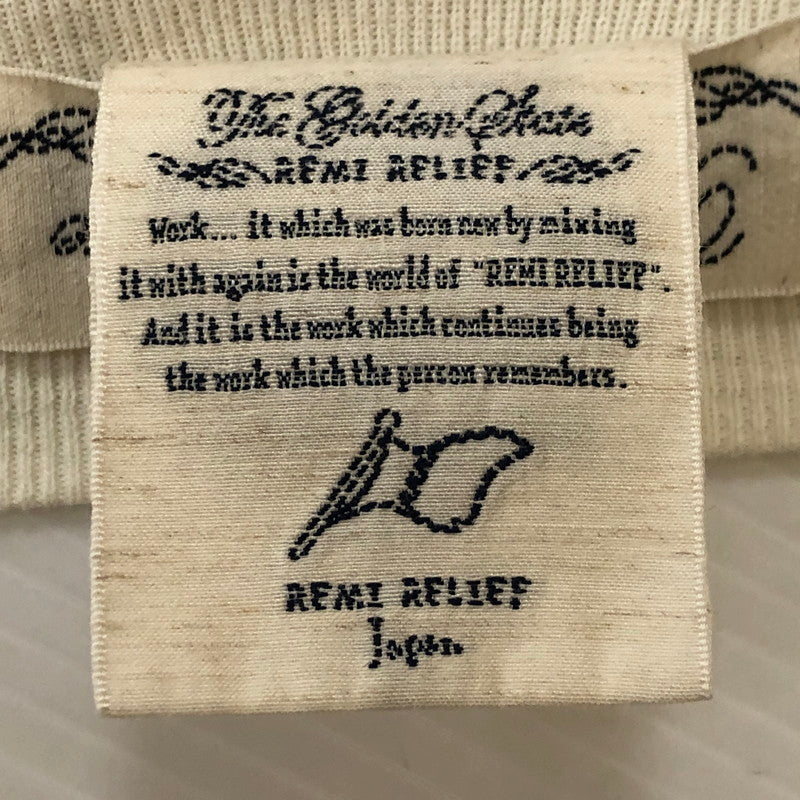 【中古品】【メンズ】 REMI RELIEF レミレリーフ COTTON CREWNECK SWEAT コットン クルーネックスウェット トップス トレーナー 145-250411-kk-08-tei サイズ：M カラー：ホワイト 万代Net店