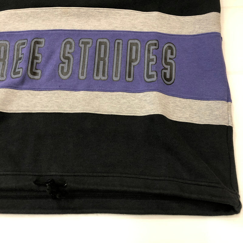 【中古品】【メンズ】 adidas アディダス 90's HIGHNECK SWEATSHIRT AA-4313 90年代 ハイネック スウェットシャツ デサント期 トップス トレーナー 148-250411-kk-21-fuz サイズ：M-L カラー：ブラック/パープル 万代Net店