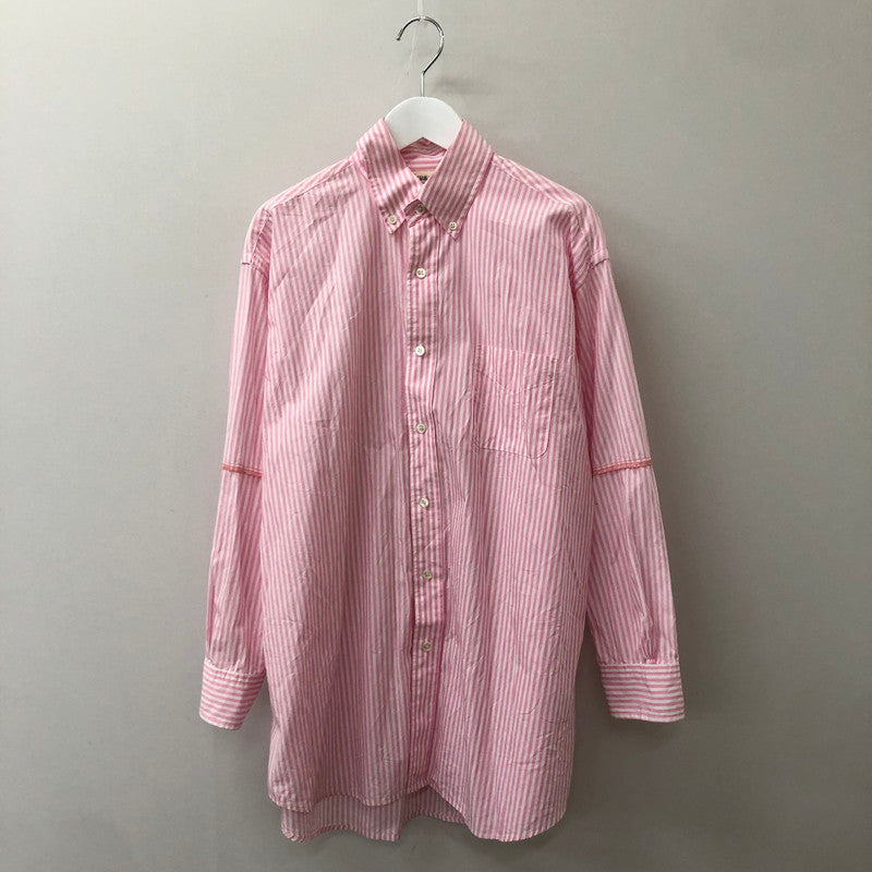 【中古品】【レディース】 Ron Herman ロンハーマン L/S STRIPE SHIRT 3510700171 ロングスリーブ ストライプシャツ 長袖 トップス 170-250411-kk-26-tei サイズ：表記無し 下記参照 カラー：ピンク 万代Net店