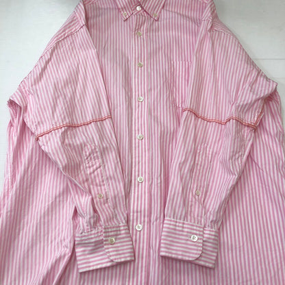 【中古品】【レディース】 Ron Herman ロンハーマン L/S STRIPE SHIRT 3510700171 ロングスリーブ ストライプシャツ 長袖 トップス 170-250411-kk-26-tei サイズ：表記無し 下記参照 カラー：ピンク 万代Net店
