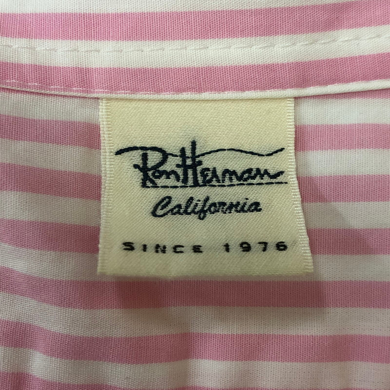 【中古品】【レディース】 Ron Herman ロンハーマン L/S STRIPE SHIRT 3510700171 ロングスリーブ ストライプシャツ 長袖 トップス 170-250411-kk-26-tei サイズ：表記無し 下記参照 カラー：ピンク 万代Net店