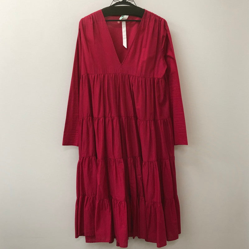 【中古品】【レディース】 MERLETTE マーレット TIERED DRESS ティアードワンピース オールインワン トップス 170-250412-kk-23-tei サイズ：S カラー：マゼンダ 万代Net店