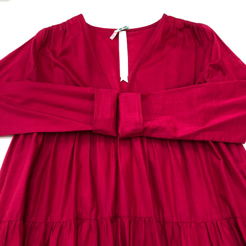 【中古品】【レディース】 MERLETTE マーレット TIERED DRESS ティアードワンピース オールインワン トップス 170-250412-kk-23-tei サイズ：S カラー：マゼンダ 万代Net店