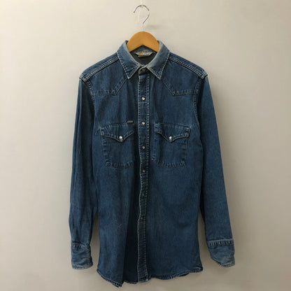 【現状渡し品】【メンズ】 Carhartt カーハート L/S DENIM WESTERN SHIRT ロングスリーブ デニムウエスタンシャツ 長袖 トップス 145-250419-kk-13-tei サイズ：表記不明 下記参照 カラー：ライトインディゴ 万代Net店