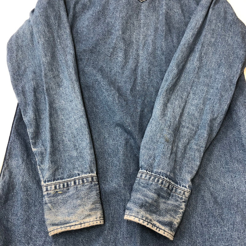 【現状渡し品】【メンズ】 Carhartt カーハート L/S DENIM WESTERN SHIRT ロングスリーブ デニムウエスタンシャツ 長袖 トップス 145-250419-kk-13-tei サイズ：表記不明 下記参照 カラー：ライトインディゴ 万代Net店