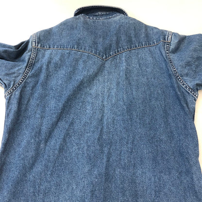 【現状渡し品】【メンズ】 Carhartt カーハート L/S DENIM WESTERN SHIRT ロングスリーブ デニムウエスタンシャツ 長袖 トップス 145-250419-kk-13-tei サイズ：表記不明 下記参照 カラー：ライトインディゴ 万代Net店