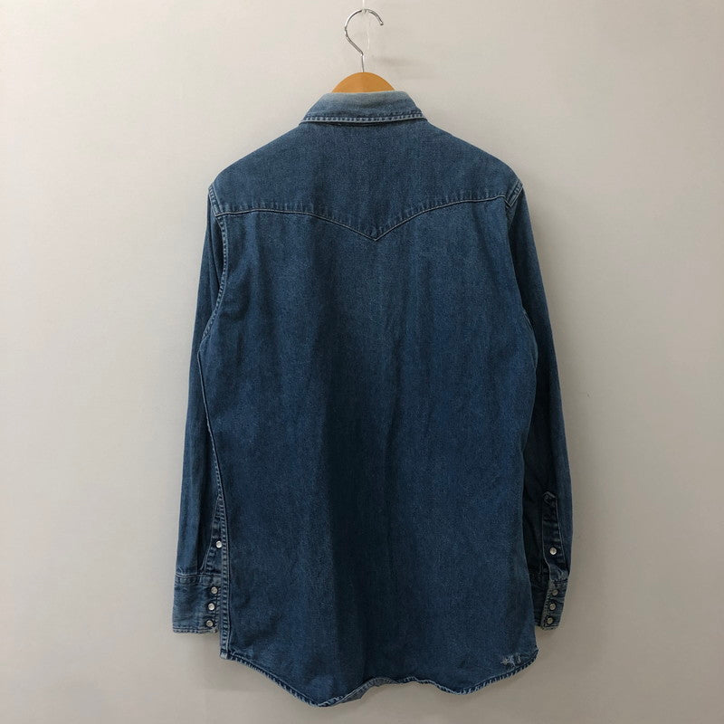 【現状渡し品】【メンズ】 Carhartt カーハート L/S DENIM WESTERN SHIRT ロングスリーブ デニムウエスタンシャツ 長袖 トップス 145-250419-kk-13-tei サイズ：表記不明 下記参照 カラー：ライトインディゴ 万代Net店