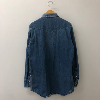 【現状渡し品】【メンズ】 Carhartt カーハート L/S DENIM WESTERN SHIRT ロングスリーブ デニムウエスタンシャツ 長袖 トップス 145-250419-kk-13-tei サイズ：表記不明 下記参照 カラー：ライトインディゴ 万代Net店