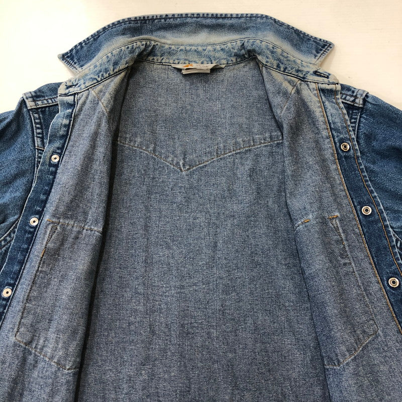 【現状渡し品】【メンズ】 Carhartt カーハート L/S DENIM WESTERN SHIRT ロングスリーブ デニムウエスタンシャツ 長袖 トップス 145-250419-kk-13-tei サイズ：表記不明 下記参照 カラー：ライトインディゴ 万代Net店