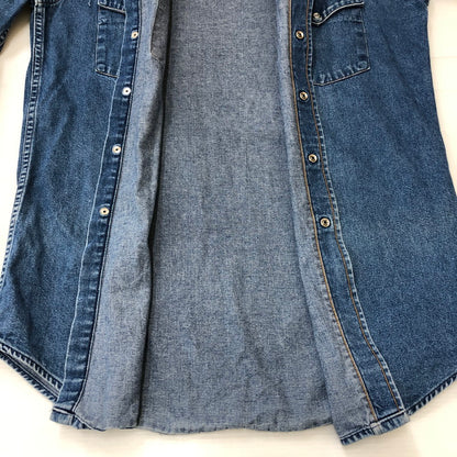 【現状渡し品】【メンズ】 Carhartt カーハート L/S DENIM WESTERN SHIRT ロングスリーブ デニムウエスタンシャツ 長袖 トップス 145-250419-kk-13-tei サイズ：表記不明 下記参照 カラー：ライトインディゴ 万代Net店