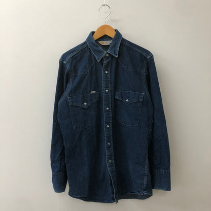 【中古品】【メンズ】 Carhartt カーハート L/S DENIM WESTERN SHIRT ロングスリーブ デニムウエスタンシャツ 長袖 トップス 145-250419-kk-16-fuz サイズ：表記不明 下記参照 カラー：インディゴ 万代Net店