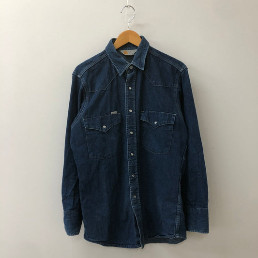 【中古品】【メンズ】 Carhartt カーハート L/S DENIM WESTERN SHIRT ロングスリーブ デニムウエスタンシャツ 長袖 トップス 145-250419-kk-16-fuz サイズ：表記不明 下記参照 カラー：インディゴ 万代Net店