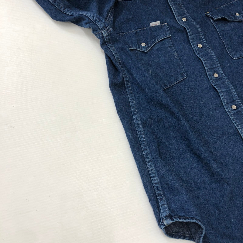 【中古品】【メンズ】 Carhartt カーハート L/S DENIM WESTERN SHIRT ロングスリーブ デニムウエスタンシャツ 長袖 トップス 145-250419-kk-16-fuz サイズ：表記不明 下記参照 カラー：インディゴ 万代Net店