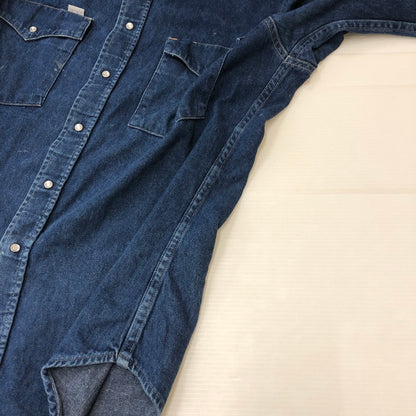 【中古品】【メンズ】 Carhartt カーハート L/S DENIM WESTERN SHIRT ロングスリーブ デニムウエスタンシャツ 長袖 トップス 145-250419-kk-16-fuz サイズ：表記不明 下記参照 カラー：インディゴ 万代Net店