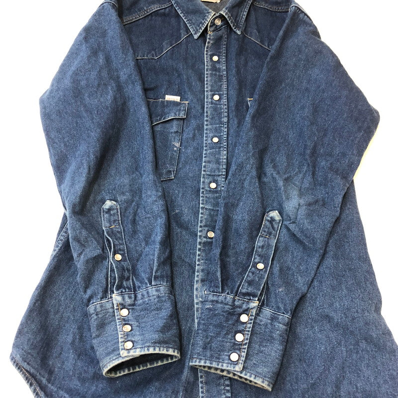 【中古品】【メンズ】 Carhartt カーハート L/S DENIM WESTERN SHIRT ロングスリーブ デニムウエスタンシャツ 長袖 トップス 145-250419-kk-16-fuz サイズ：表記不明 下記参照 カラー：インディゴ 万代Net店