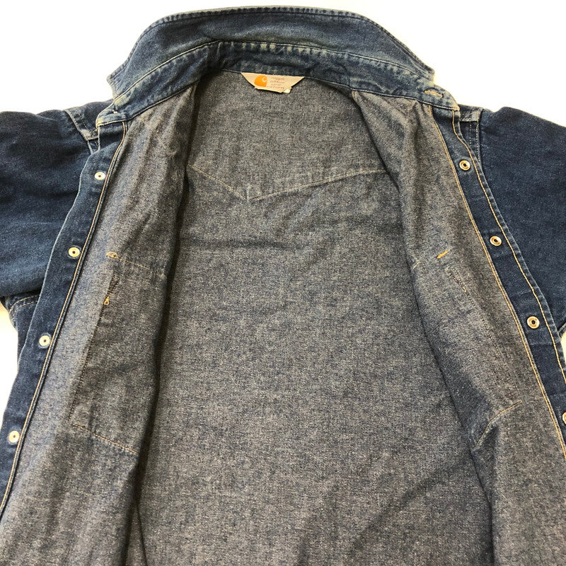 【中古品】【メンズ】 Carhartt カーハート L/S DENIM WESTERN SHIRT ロングスリーブ デニムウエスタンシャツ 長袖 トップス 145-250419-kk-16-fuz サイズ：表記不明 下記参照 カラー：インディゴ 万代Net店