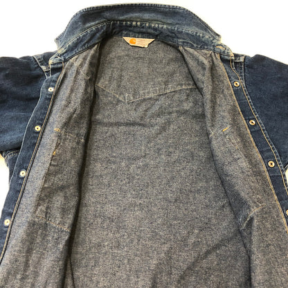 【中古品】【メンズ】 Carhartt カーハート L/S DENIM WESTERN SHIRT ロングスリーブ デニムウエスタンシャツ 長袖 トップス 145-250419-kk-16-fuz サイズ：表記不明 下記参照 カラー：インディゴ 万代Net店