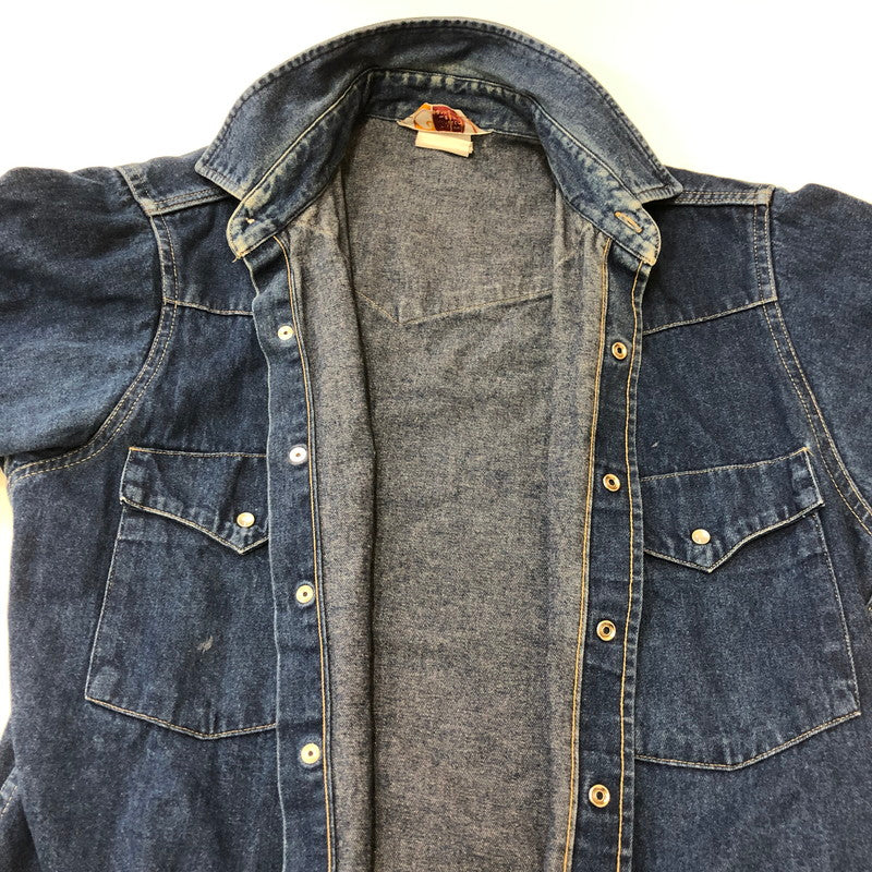 【中古品】【メンズ】 Carhartt カーハート L/S DENIM WESTERN SHIRT ロングスリーブ デニムウエスタンシャツ 長袖 トップス 145-250419-kk-16-fuz サイズ：表記不明 下記参照 カラー：インディゴ 万代Net店
