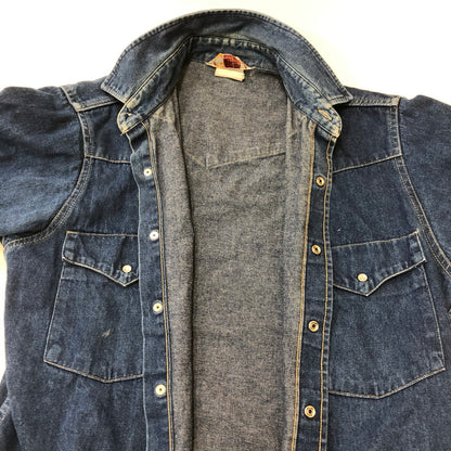 【中古品】【メンズ】 Carhartt カーハート L/S DENIM WESTERN SHIRT ロングスリーブ デニムウエスタンシャツ 長袖 トップス 145-250419-kk-16-fuz サイズ：表記不明 下記参照 カラー：インディゴ 万代Net店