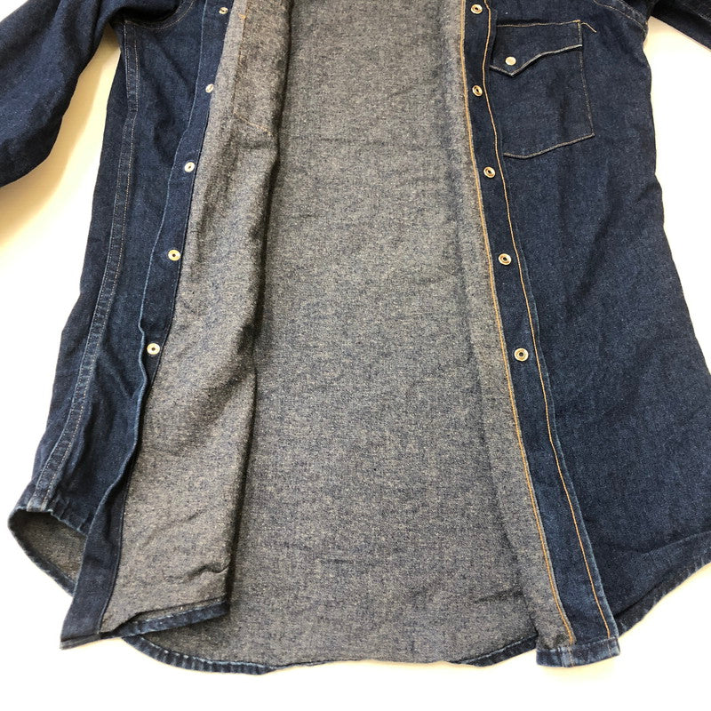 【中古品】【メンズ】 Carhartt カーハート L/S DENIM WESTERN SHIRT ロングスリーブ デニムウエスタンシャツ 長袖 トップス 145-250419-kk-17-tei サイズ：15.5 カラー：インディゴ 万代Net店