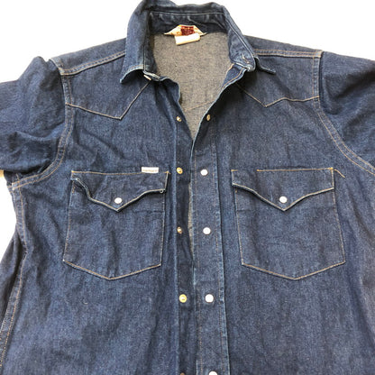 【中古品】【メンズ】 Carhartt カーハート L/S DENIM WESTERN SHIRT ロングスリーブ デニムウエスタンシャツ 長袖 トップス 145-250419-kk-17-tei サイズ：15.5 カラー：インディゴ 万代Net店