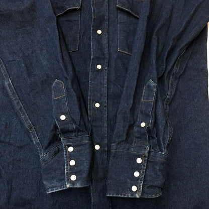 【中古品】【メンズ】 Carhartt カーハート L/S DENIM WESTERN SHIRT ロングスリーブ デニムウエスタンシャツ 長袖 トップス 145-250419-kk-17-tei サイズ：15.5 カラー：インディゴ 万代Net店