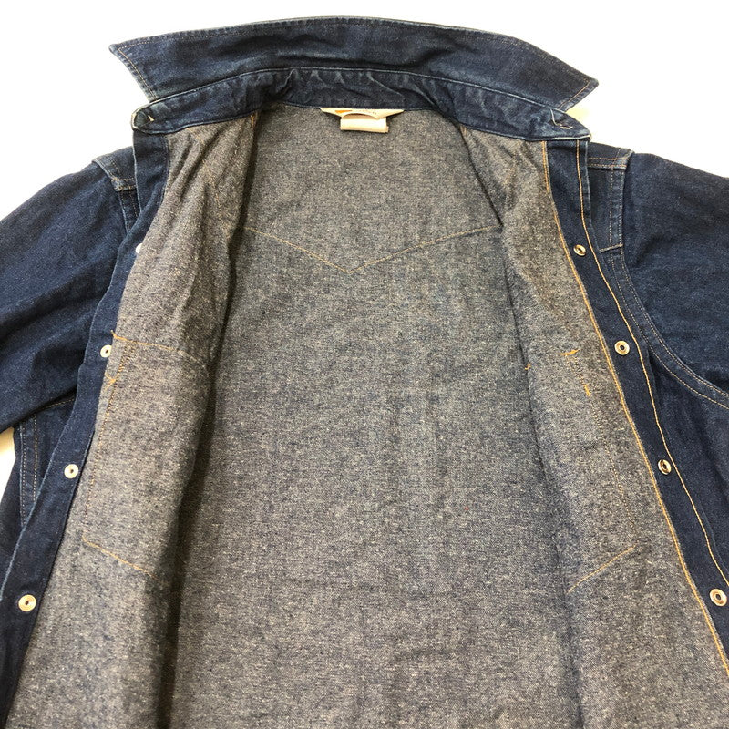 【中古品】【メンズ】 Carhartt カーハート L/S DENIM WESTERN SHIRT ロングスリーブ デニムウエスタンシャツ 長袖 トップス 145-250419-kk-17-tei サイズ：15.5 カラー：インディゴ 万代Net店
