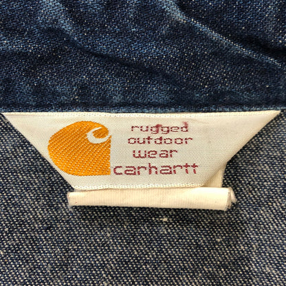 【中古品】【メンズ】 Carhartt カーハート L/S DENIM WESTERN SHIRT ロングスリーブ デニムウエスタンシャツ 長袖 トップス 145-250419-kk-17-tei サイズ：15.5 カラー：インディゴ 万代Net店