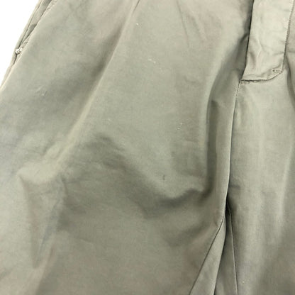【中古品】【メンズ】 ENTRE AMIS アントレアアミ CENTER PRESS SLACKS スラックス ボタンフライ コットンパンツ チノパン テーパード タグ付き 158-250422-nm-02-tei サイズ：35 カラー：カーキ/オリーブ系 万代Net店