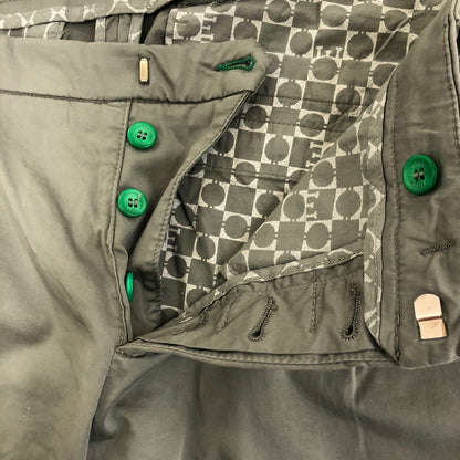 【中古品】【メンズ】 ENTRE AMIS アントレアアミ CENTER PRESS SLACKS スラックス ボタンフライ コットンパンツ チノパン テーパード タグ付き 158-250422-nm-02-tei サイズ：35 カラー：カーキ/オリーブ系 万代Net店