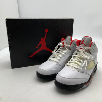 【中古美品】【メンズ】 NIKE ナイキ DA1911-102 AIR JORDAN 5 RETRO "FIRE RED" エアジョーダン5 レトロ スニーカー 靴 160-260907-mh-18-fuzh サイズ：27.5cm カラー：ホワイト 万代Net店