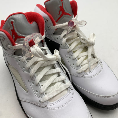【中古美品】【メンズ】 NIKE ナイキ DA1911-102 AIR JORDAN 5 RETRO "FIRE RED" エアジョーダン5 レトロ スニーカー 靴 160-260907-mh-18-fuzh サイズ：27.5cm カラー：ホワイト 万代Net店