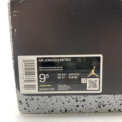 【中古美品】【メンズ】 NIKE ナイキ DA1911-102 AIR JORDAN 5 RETRO "FIRE RED" エアジョーダン5 レトロ スニーカー 靴 160-260907-mh-18-fuzh サイズ：27.5cm カラー：ホワイト 万代Net店