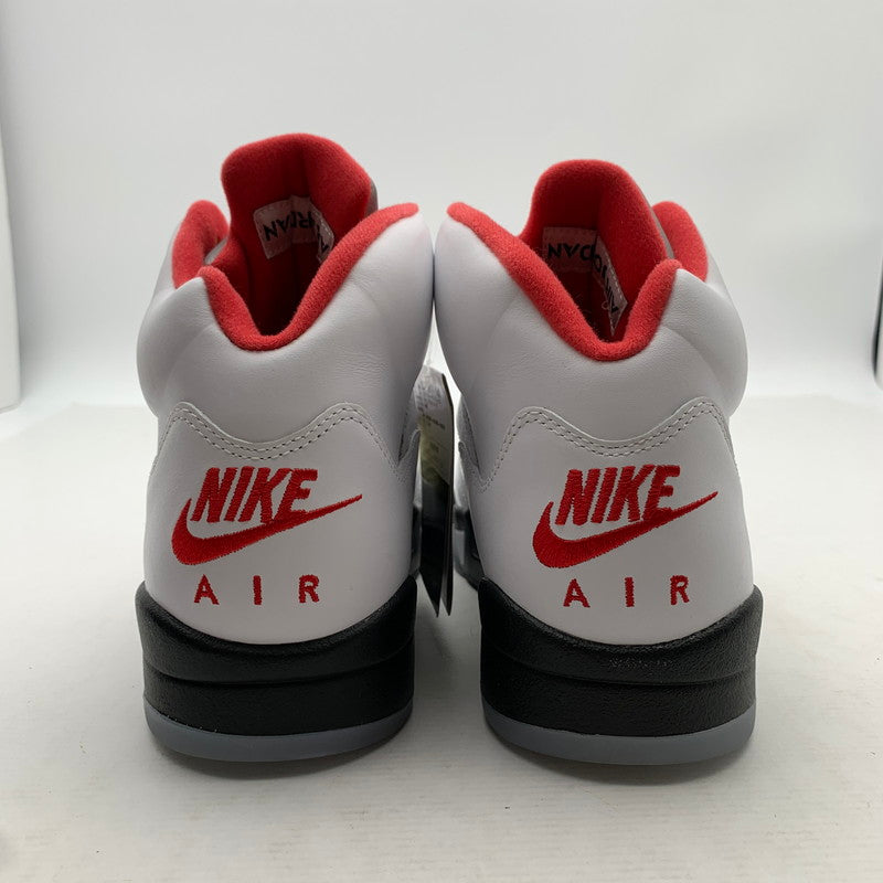 【中古美品】【メンズ】 NIKE ナイキ DA1911-102 AIR JORDAN 5 RETRO "FIRE RED" エアジョーダン5 レトロ スニーカー 靴 160-260907-mh-18-fuzh サイズ：27.5cm カラー：ホワイト 万代Net店