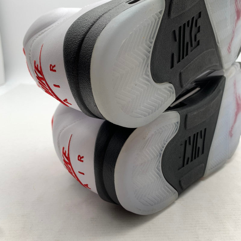 【中古美品】【メンズ】 NIKE ナイキ DA1911-102 AIR JORDAN 5 RETRO "FIRE RED" エアジョーダン5 レトロ スニーカー 靴 160-260907-mh-18-fuzh サイズ：27.5cm カラー：ホワイト 万代Net店