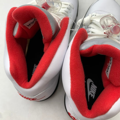 【中古美品】【メンズ】 NIKE ナイキ DA1911-102 AIR JORDAN 5 RETRO "FIRE RED" エアジョーダン5 レトロ スニーカー 靴 160-260907-mh-18-fuzh サイズ：27.5cm カラー：ホワイト 万代Net店